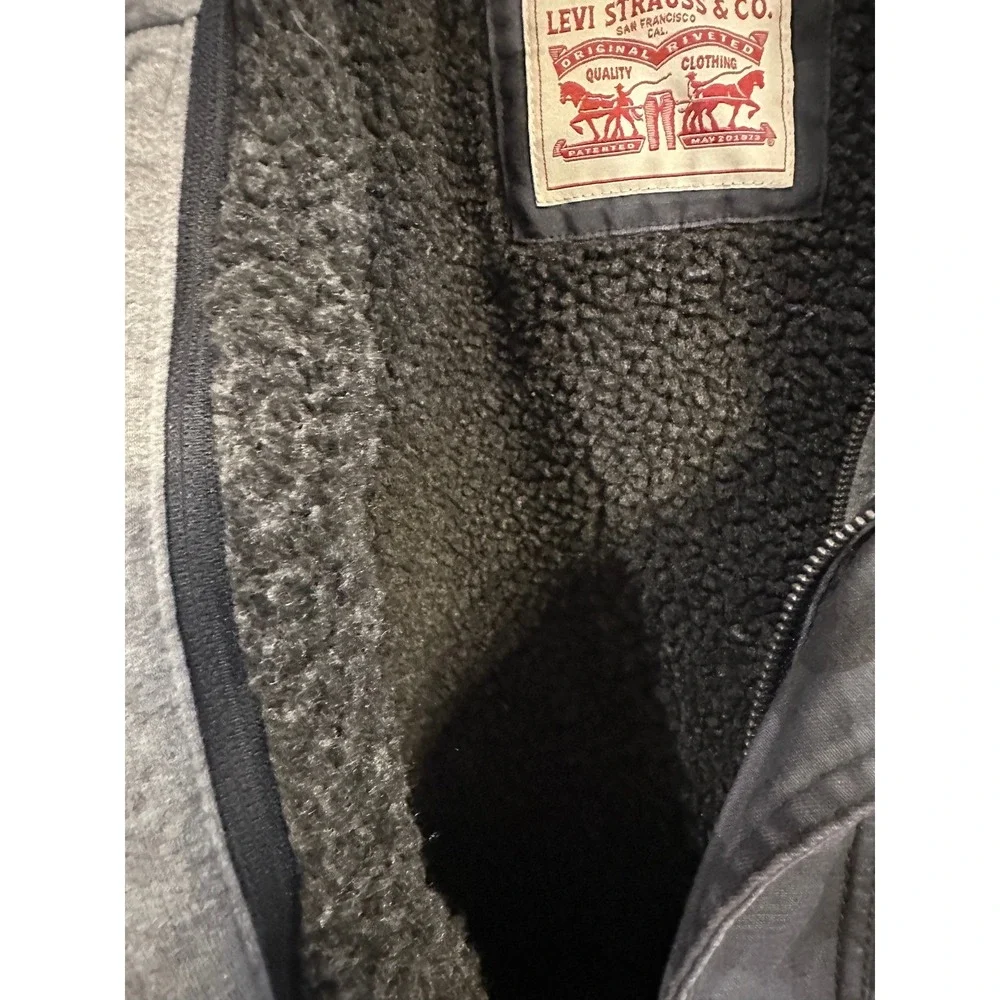 Levi's‎ Camo Print Hooded Military Jacket Sherpa Lined XXL